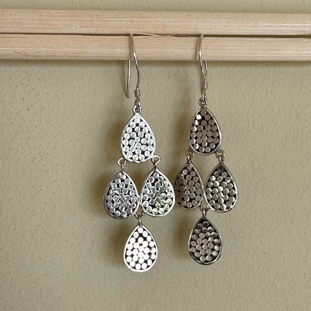 Sterling Silver Dangling Earrings - image 3